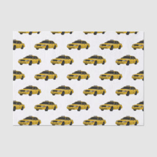 Taxi cartoon illustration tissue paper