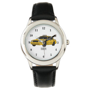 Taxi cartoon illustration watch