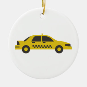 Taxi Ceramic Tree Decoration
