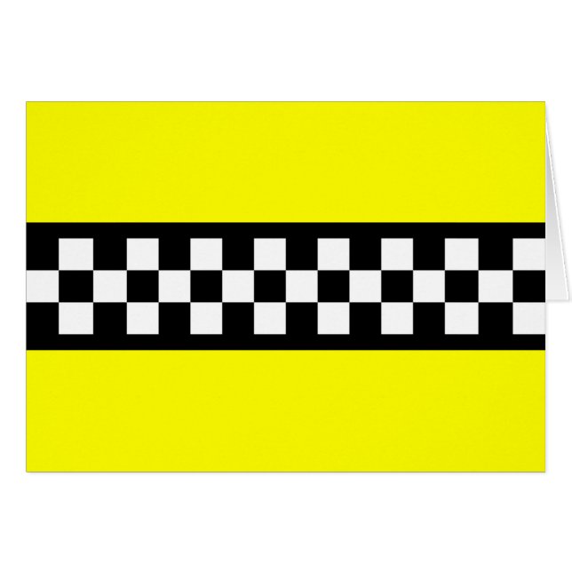 Taxi Check Stripe Pattern Card (Front Horizontal)