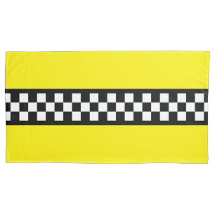 Taxi Check Stripe Pattern Pillowcase