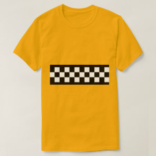 Taxi Check Stripe Pattern T-Shirt
