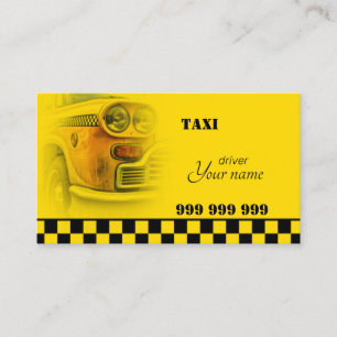 Taxi driver business card
