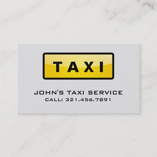 Taxi Driver - Business Cards (Front)