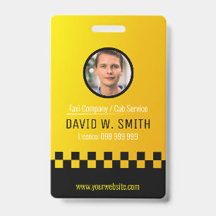 Taxi Driver / Cab Service ID Badge