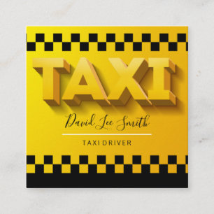Taxi Driver / Cab Service Square Business Card
