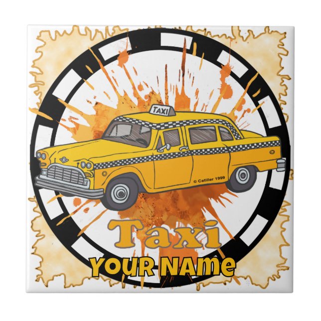 Taxi Driver Ceramic Tile (Front)