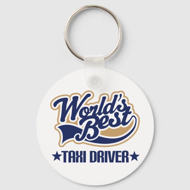 Taxi Driver Gift Key Ring (Front)