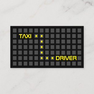 Taxi driver or cabdriver city streets navigator business card