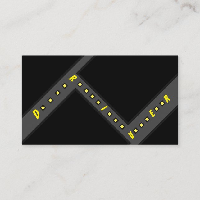 Taxi driver or cabdriver city streets navigator business card (Front)