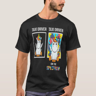 Taxi Driver People With Autism Puzzle Unicorn Neur T-Shirt