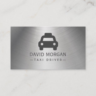 Taxi Driver Stainless Steel Business Card