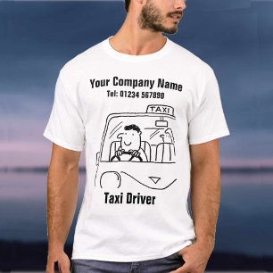 Taxi Driver Taxi Cab Cartoon T-Shirt