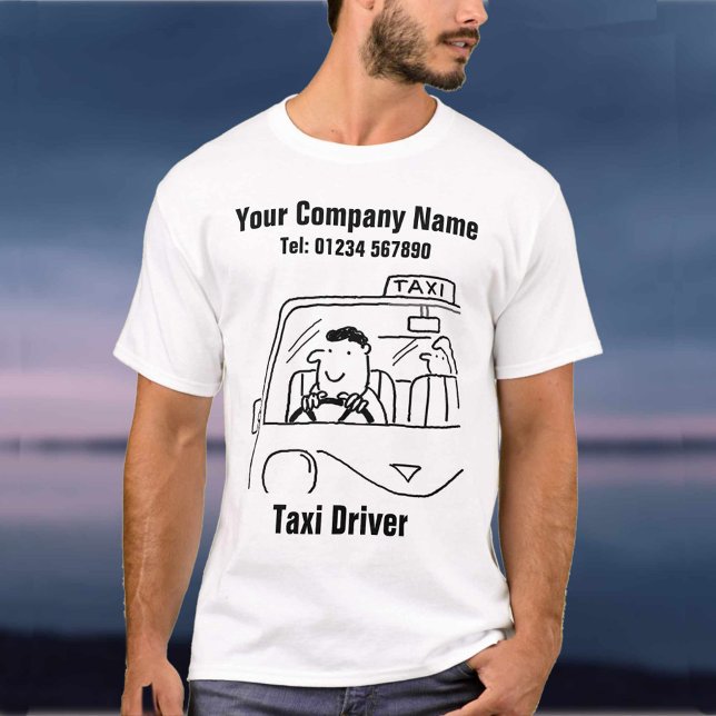 Taxi Driver Taxi Cab Cartoon T-Shirt (Creator Uploaded)