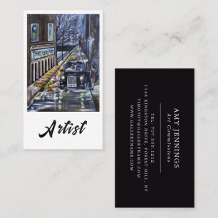 Taxi for Kate Painting by Alfred Fox Business Card