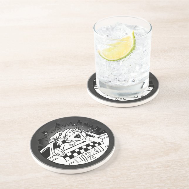 Taxi Girl Coaster (Side)