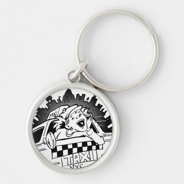 Taxi Girl Key Ring (Front)