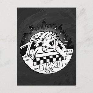 Taxi Girl Postcard