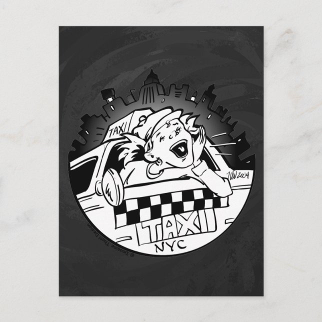 Taxi Girl Postcard (Front)