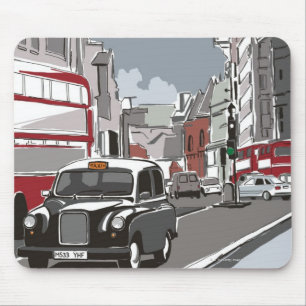 Taxi in London Mouse Pad