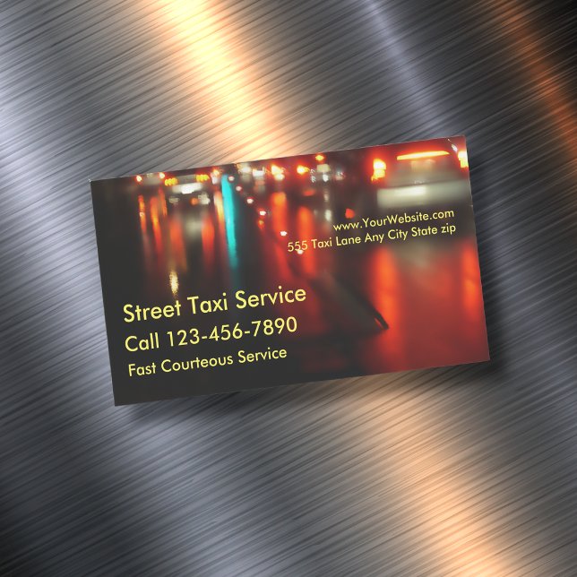 Taxi Magnetic Business Card (Creator Uploaded)