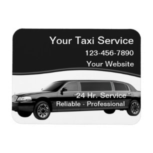 Taxi Magnetic Business Cards Magnet