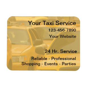 Taxi Magnetic Business Cards Magnet