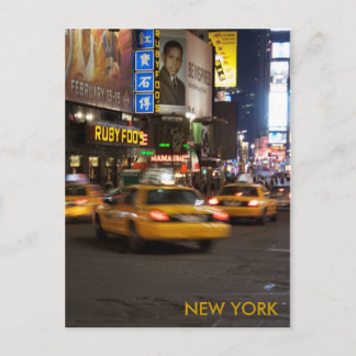 taxi new york postcard