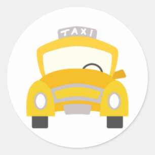 Taxi Print Classic Round Sticker