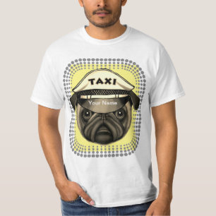 Taxi Pug  T-Shirt