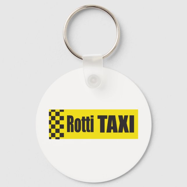 Taxi Rottweiler Key Ring (Front)