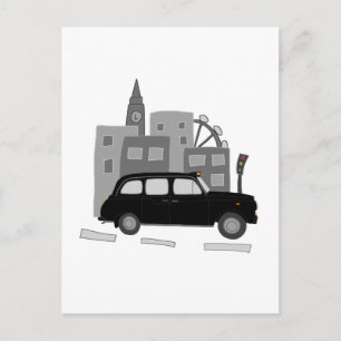 Taxi Scene Postcard