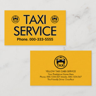 Taxi Service Cab Car Driving Business Card