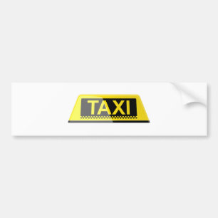 Taxi sign bumper sticker