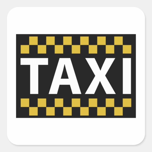Taxi Square Sticker (Front)