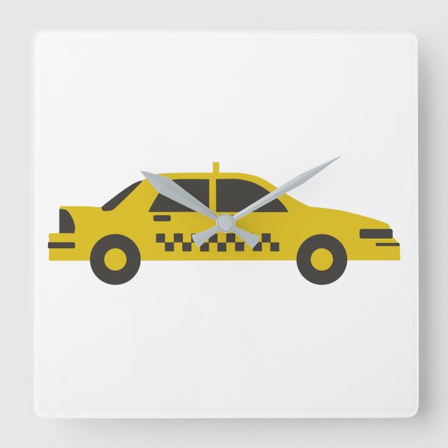 Taxi Square Wall Clock (Front)