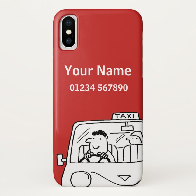Taxi Theme Cartoon Case-Mate iPhone Case (Back)