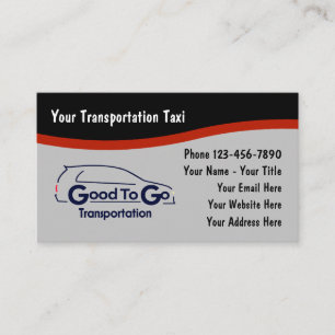 Taxi Transport Vehicle Business Cards