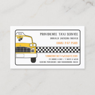 Taxi Yellow Cab Business Card