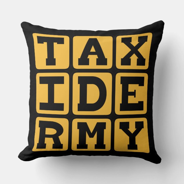 Taxidermy, Stuffing Dead Animals Cushion (Front)