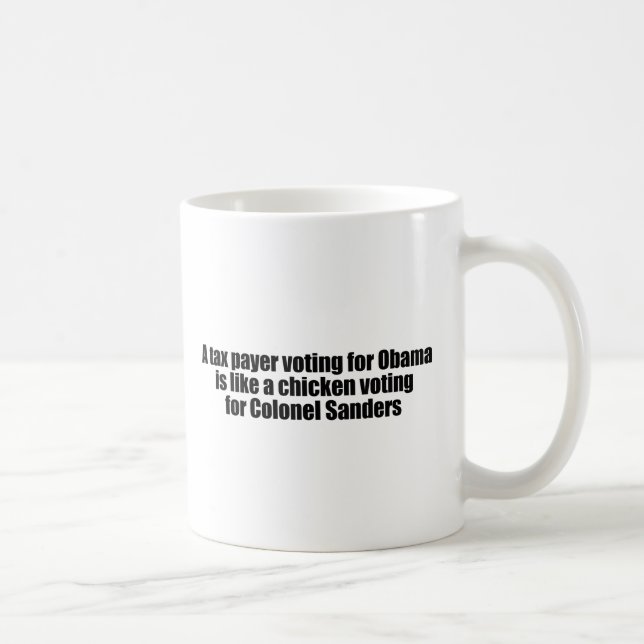 Taxpayer voting for Obama is like a chicken Coffee Mug (Right)