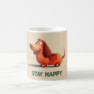 tay Happy Dog – Cute Positive Quote Art Coffee Mug