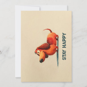 tay Happy Dog – Cute Positive Quote Art Holiday Card