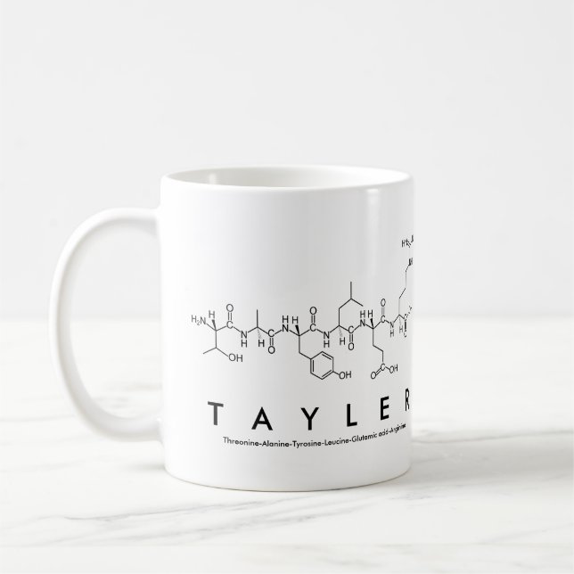 Tayler peptide name mug (Left)