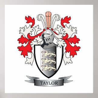 Taylor Coat of Arms Poster