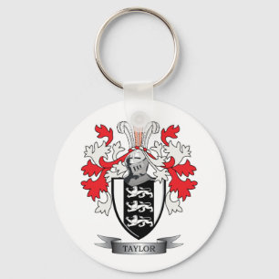 Taylor Family Crest Coat of Arms Key Ring