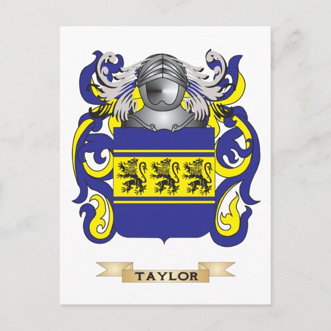 Taylor Family Crest (Coat of Arms) Postcard (Front)