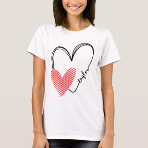 Taylor First Name I Love Taylor Girl With Heart T-Shirt