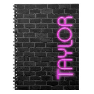 TAYLOR In PINK Neon Lights Notebook