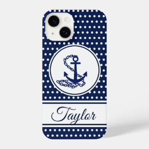 Taylor, Name Template Anchor Symbol Maritime Style iPhone 14 Case